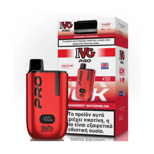 Οπτική απεικόνιση του IVG PRO KIT 10000 τζούρες με γεύση Strawberry Watermelon
