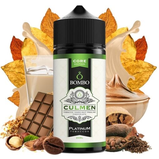 Οπτική απεικόνιση του Bombo Platinum Tobaccos Core Edition Culmen σε μπουκάλι 120ml.