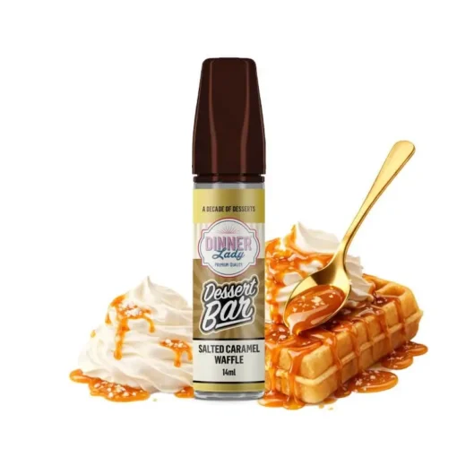 Οπτική απεικόνιση του Dinner Lady Dessert Bar Salted Caramel Waffle σε μπουκάλι 60ml.