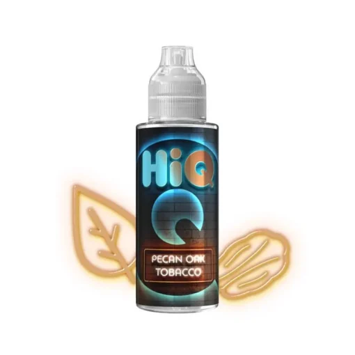 Οπτική απεικόνιση του HiQ Pecan Oak Tobacco σε μπουκάλι 120ml.