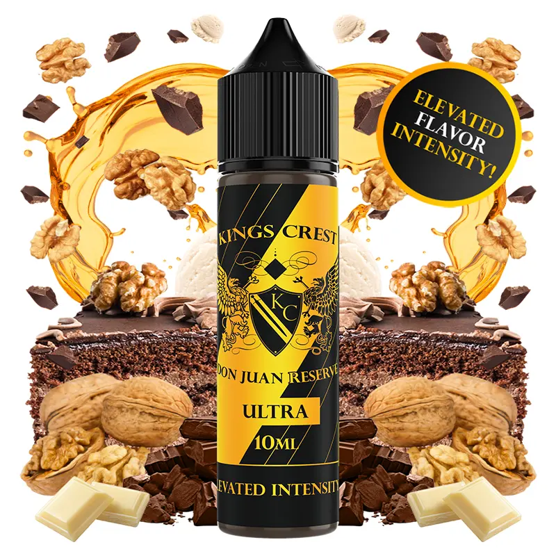 Kings_crest_don_juan_reserve_ultra_10ml | Vaporstation.gr Οπτική απεικόνιση του Don Juan Reserve Ultra σε μπουκάλι 60ml