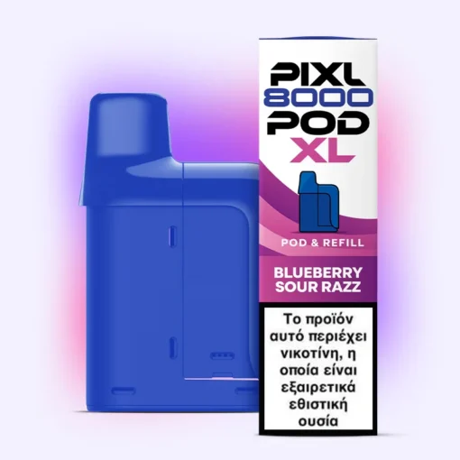 Οπτική απεικόνιση του PIXL 8000 Prefilled Pod Blueberry Sour Razz