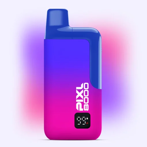 Οπτική απεικόνιση του PIXL 8000 KIT Blueberry Sour Razz σαν συσκευή χρήσης με το ανάλογο χρωματισμό