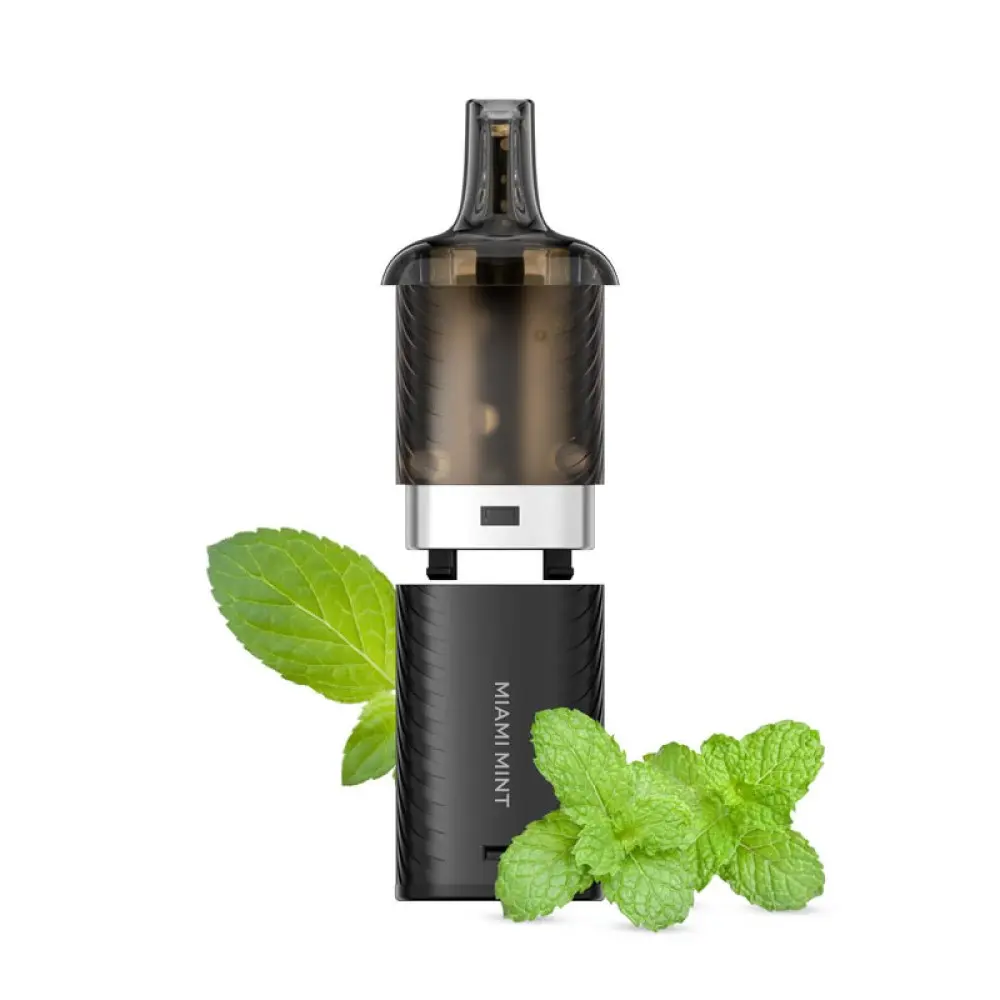 Vozol-vista-plug-miami-mint-pod | Vaporstation.gr Οπτική απεικόνιση της ανταλλακτικής προγεμισμένης δεξαμενής Miami Mint για το Vozol Vista Plug Kit