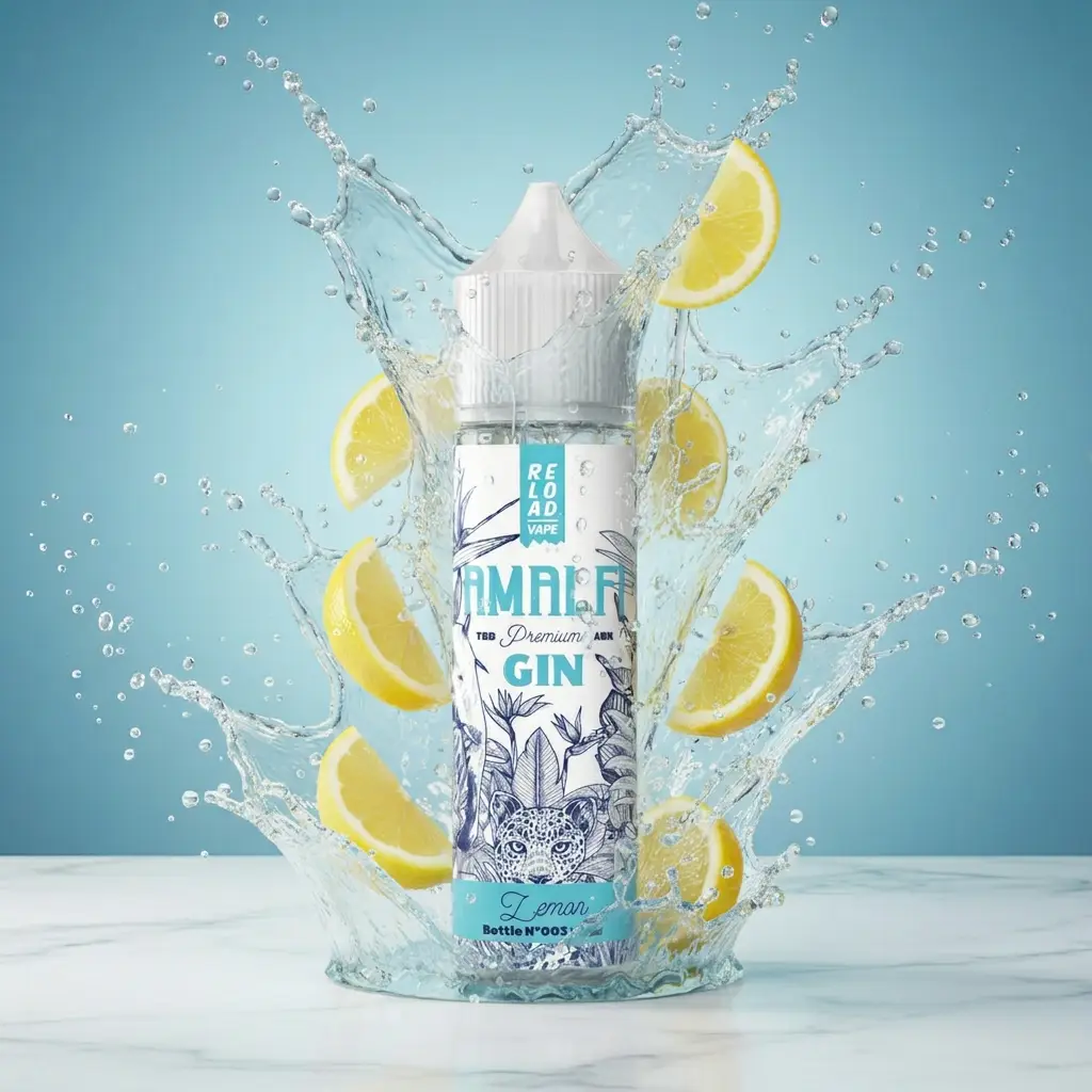 Amalfi-jin-lemon-square | Vaporstation.gr Οπτική απεικόνιση του Reload Vape Amalfi Gin Lemon σε μπουκάλι 60ml