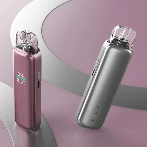 Οπτική απεικόνιση της συσκευής Pixo Max Pod της Aspire σε δύο χρώματα σε καλλιτεχνική μορφή