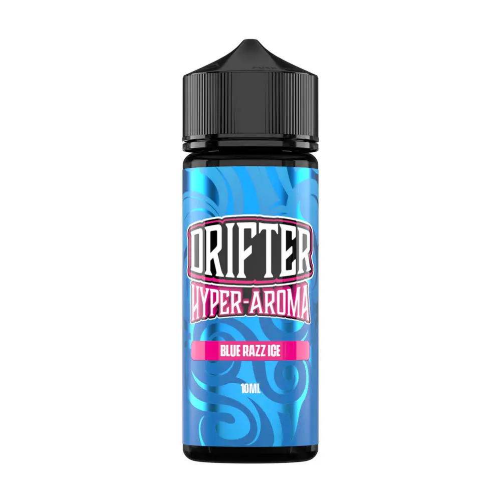 Drifter-hyper-aroma-blue-razz-ice-10ml | Vaporstation.gr Οπτική απεικόνιση του Drifter Hyper Aroma Blue Razz Ice σε μπουκάλι 120ml