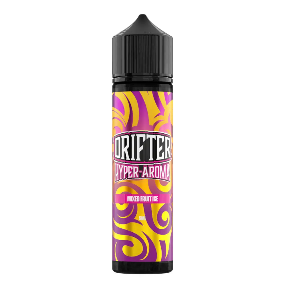 Drifter-hyper-aroma-mixed-fruit-5ml | Vaporstation.gr Οπτική απεικόνιση του Drifter Hyper Aroma Mixed Fruit Ice σε μπουκάλι 60ml