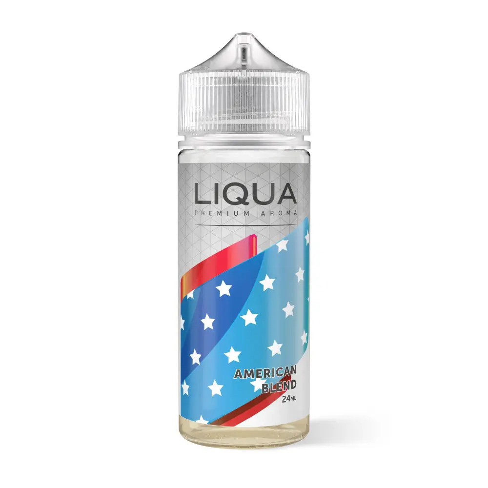 Liqua-american-blend-bottle-flavor-24120ml | Vaporstation.gr Οπτική απεικόνιση του Liqua American Blend σε μπουκάλι 120ml