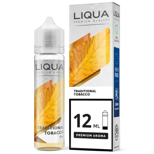 Οπτική απεικόνιση του Liqua Traditional Tobacco σε μπουκάλι 60ml