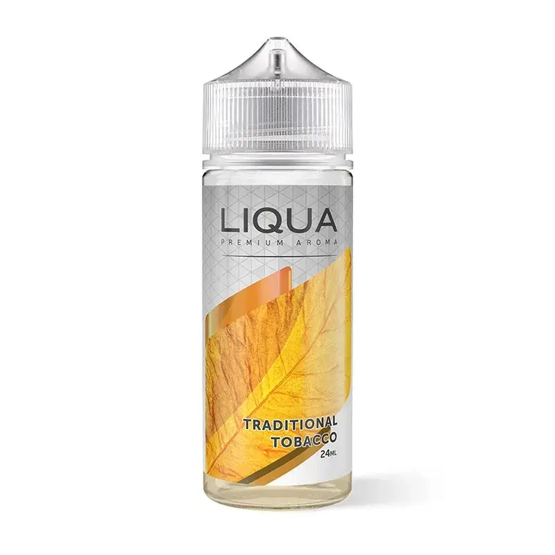 Liqua-traditional-tobacco-bottle-flavor-24120ml | Vaporstation.gr Οπτική απεικόνιση του Liqua Traditional Tobacco σε μπουκάλι 120ml